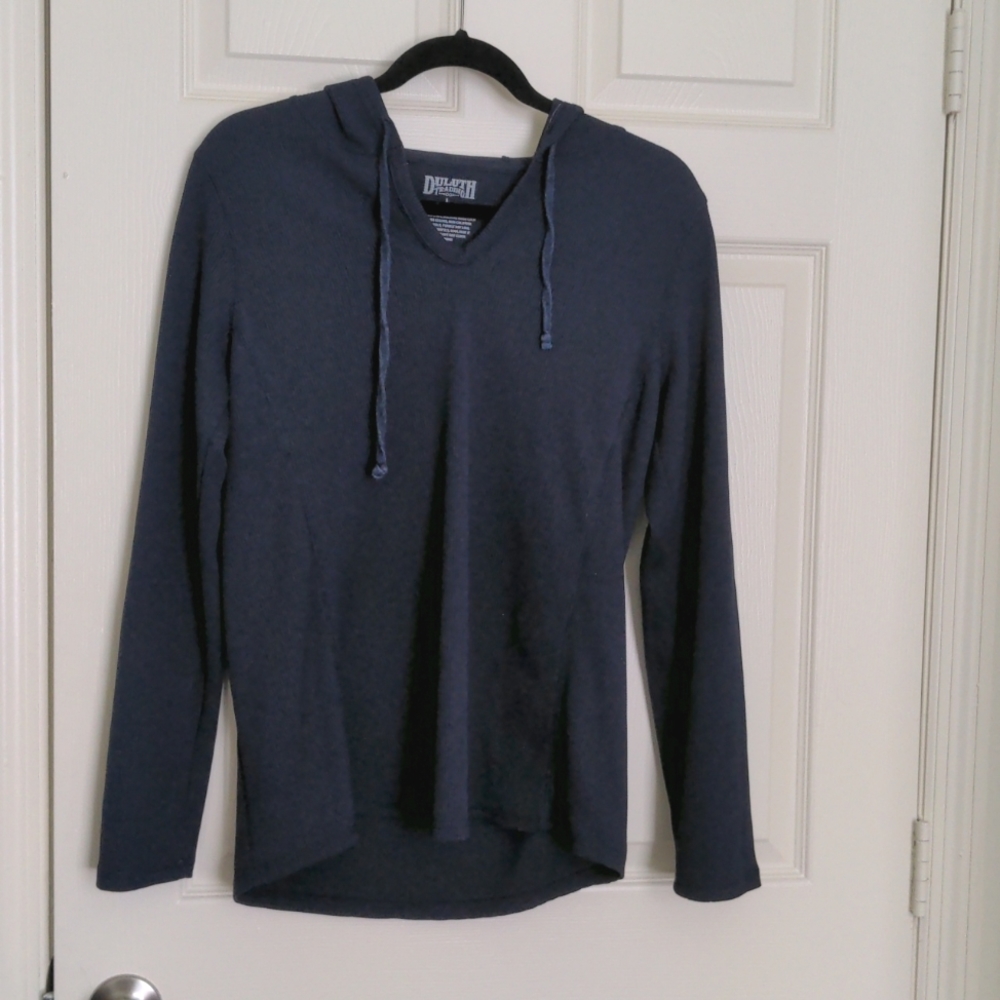 Duluth Trading Co V-neck Light Weight Waffle Hoodie